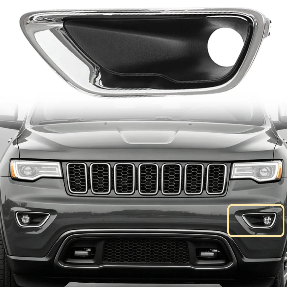 Car Front Bumper Fog Light Lamp Cover Bezel for Jeep Grand Cherokee 2016 2017 2018 2019 2020 68261711AA 68261710AA
Car Front Bumper Fog Light Lamp Cover Bezel for Jeep Grand Cherokee 2016 2017 2018 2019 2020 68261711AA 68261710AA