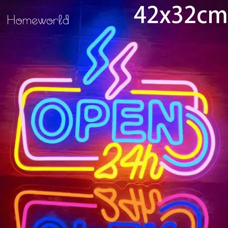 Open 24H Neon Sign Led Lights Room Decoration For Business Shop Store Club Bright Advertising Signboard USB Powered Art Logo
Open 24H Neon Sign Led Lights Room Decoration For Business Shop Store Club Bright Advertising Signboard USB Powered Art Logo