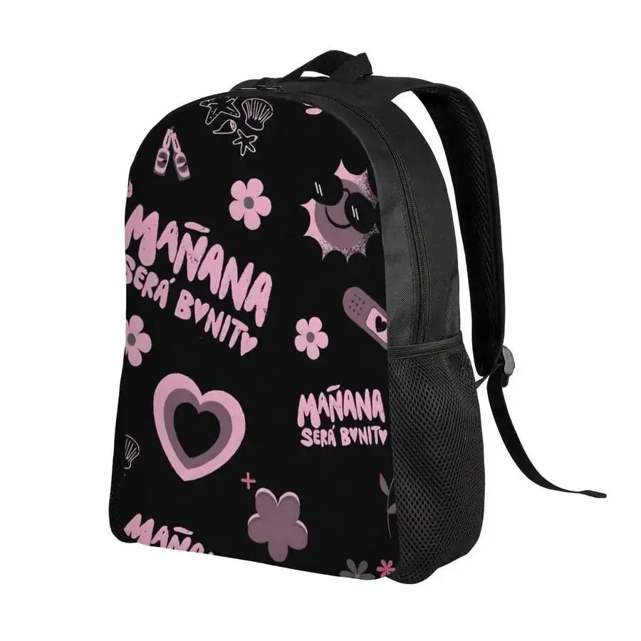 Black Polyester Cartoon Print Backpack With Pink Flowers And Heart Design Casual Everyday Carry
Black Polyester Cartoon Print Backpack With Pink Flowers And Heart Design Casual Everyday Carry