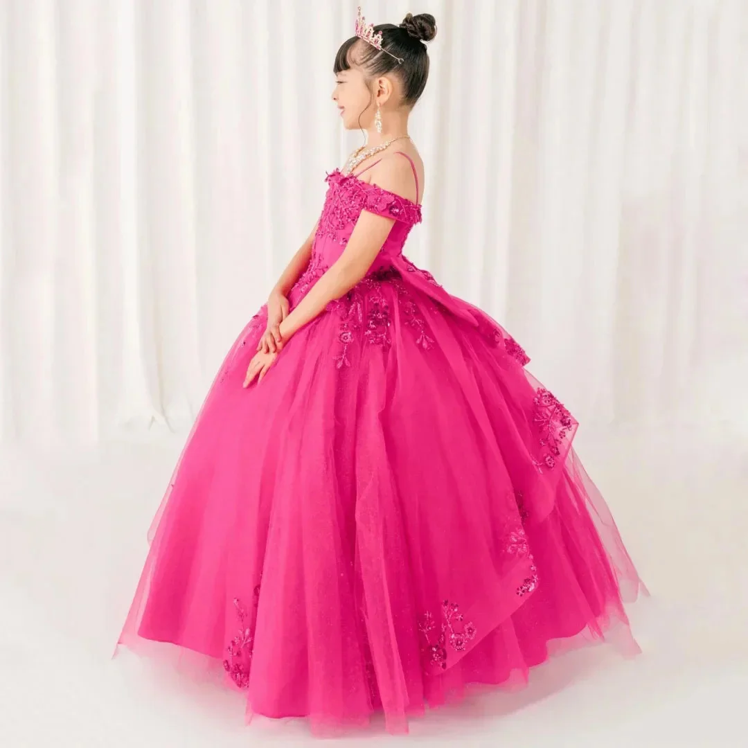 Elegant Flowers Girl Dress for Wedding Off Shoulder Appliques Floor Lenght Kids Birthday Party Pageant First Communion Gowns
Elegant Flowers Girl Dress for Wedding Off Shoulder Appliques Floor Lenght Kids Birthday Party Pageant First Communion Gowns