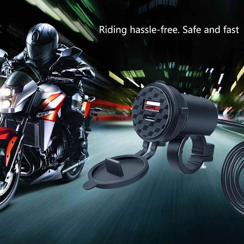 Motorcycle USB PD Fast Chargers with Waterproof Design & LED Motorcycle Phone Chargers for Quick & Safe Charging X37F
Motorcycle USB PD Fast Chargers with Waterproof Design & LED Motorcycle Phone Chargers for Quick & Safe Charging X37F