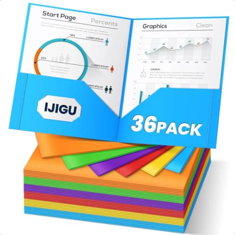 36 Packs Plastic 2 Pocket Folders Bulk Heavy Duty Folder in 6 Colors Durable and Sturdy Folders for School and Office plies
36 Packs Plastic 2 Pocket Folders Bulk Heavy Duty Folder in 6 Colors Durable and Sturdy Folders for School and Office plies