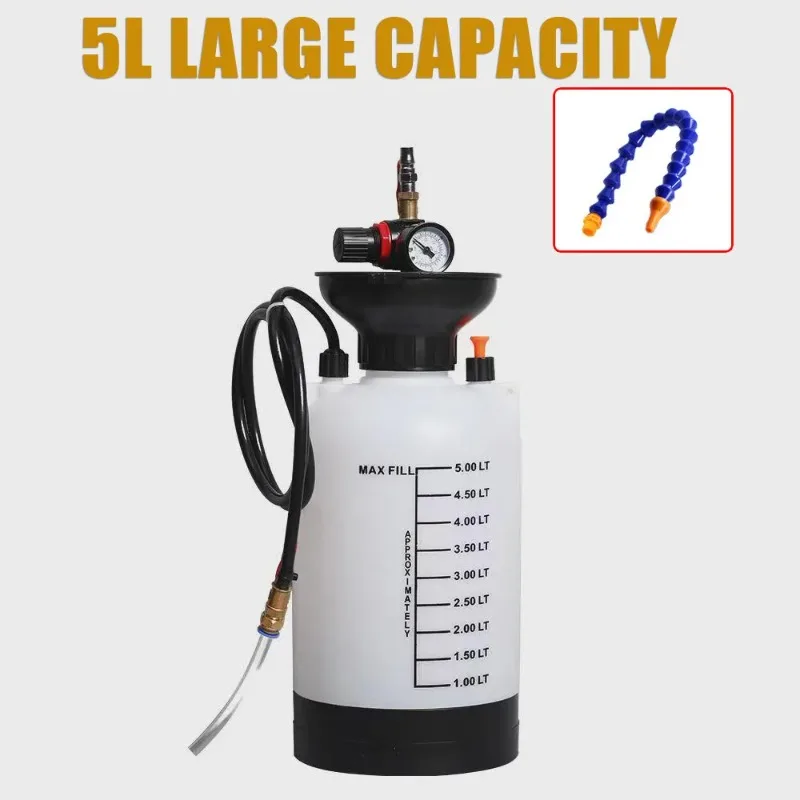 5L Oil Tank Gearbox Oil Filler Pneumatic Fluid Pump Compatible ATF Automotive Transmission Fluid Injector Tool ATF Filler Bottle
5L Oil Tank Gearbox Oil Filler Pneumatic Fluid Pump Compatible ATF Automotive Transmission Fluid Injector Tool ATF Filler Bottle