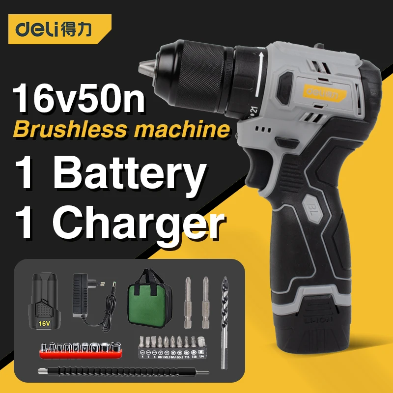 Deli 16.8V Cordless Drill Electric Screwdriver Mini Wireless Power Driver DC Lithium-Ion Battery Power Tools
Deli 16.8V Cordless Drill Electric Screwdriver Mini Wireless Power Driver DC Lithium-Ion Battery Power Tools