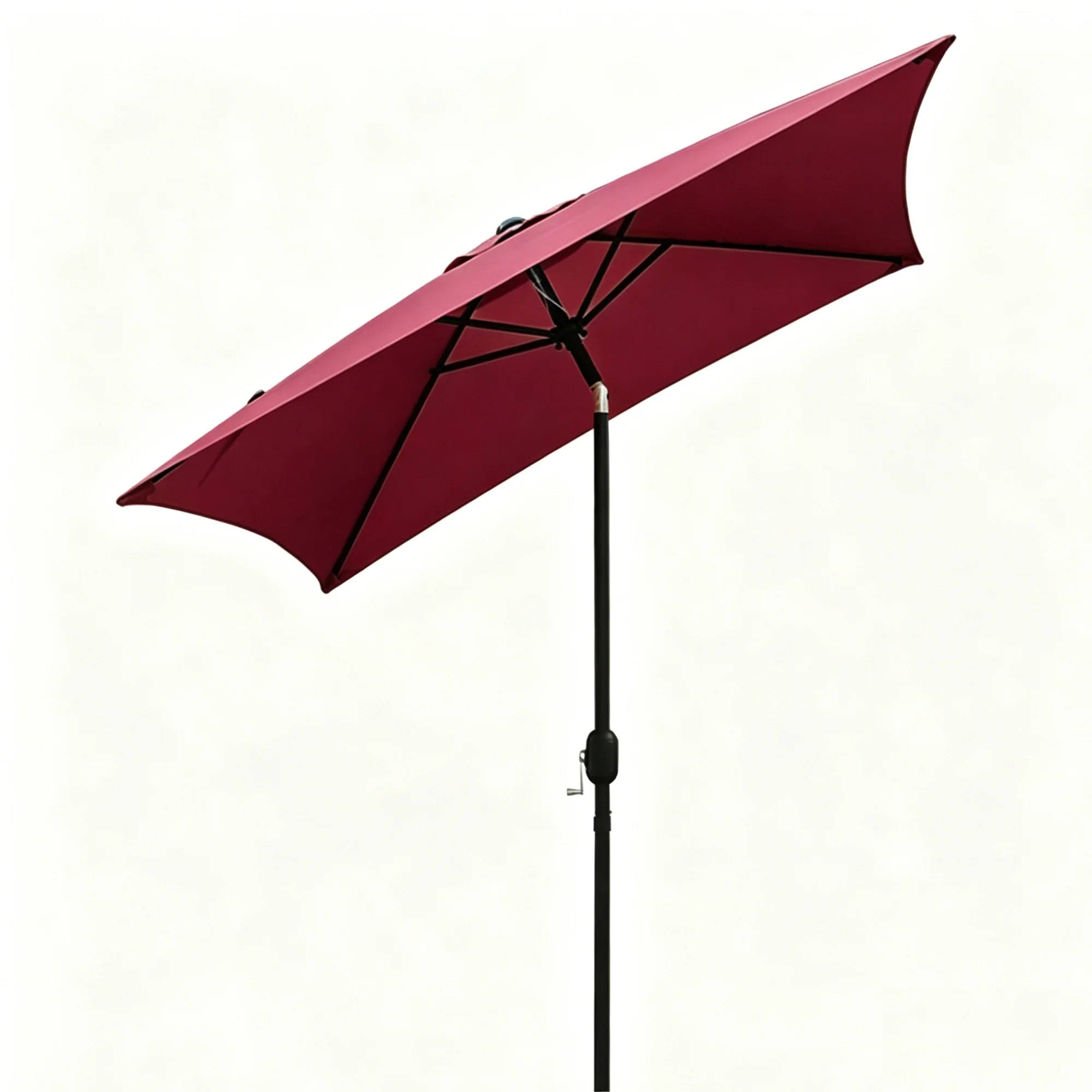 6.5 ft Square Outdoor Patio Market Umbrella with Push Button Tilt and Crank Handle, Burgundy
6.5 ft Square Outdoor Patio Market Umbrella with Push Button Tilt and Crank Handle, Burgundy