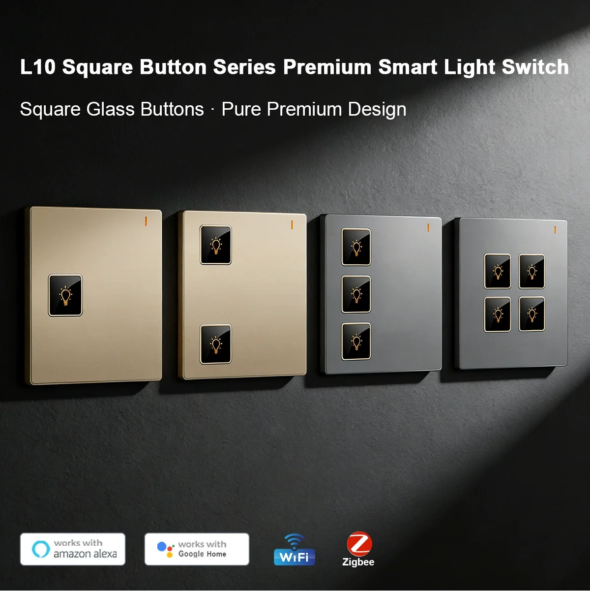 Tuya Intelligent Switch Button Type European/American Standard Bottom Box 1/2/3/4-Way Switch Breaker Switch Control
Tuya Intelligent Switch Button Type European/American Standard Bottom Box 1/2/3/4-Way Switch Breaker Switch Control