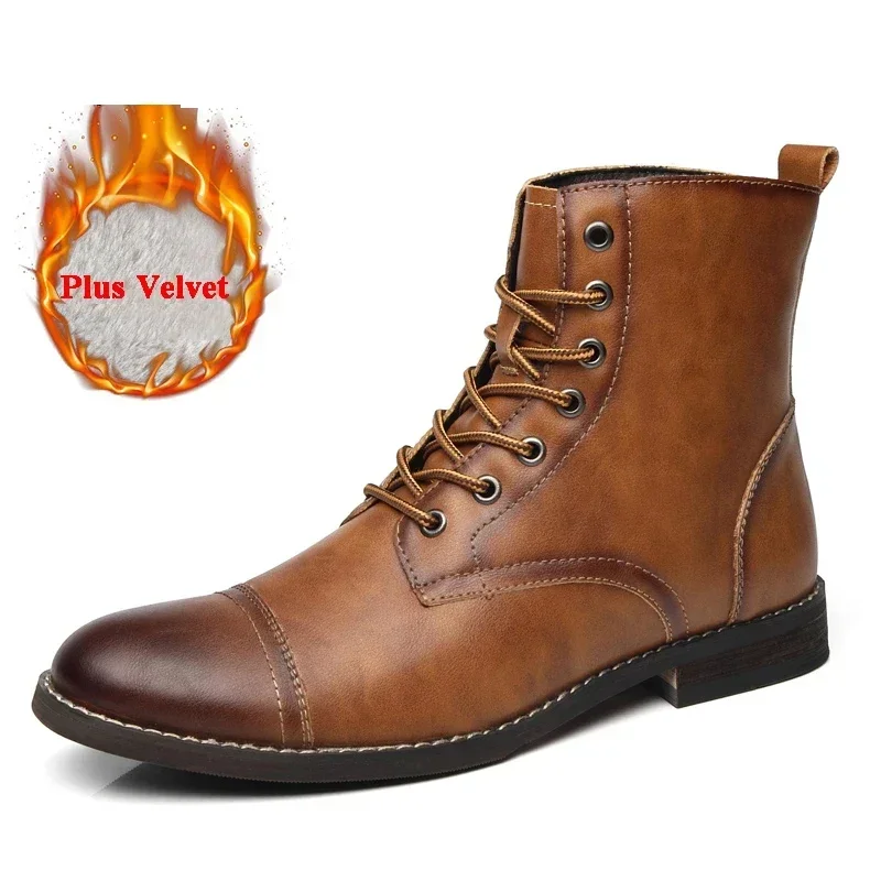 Men Fashion Boots Britsh Vintage Leather Shoes Men Boots Autumn Winter Design Plus Velvet Warm Men's Ankle Boots Zapatos Hombre
Men Fashion Boots Britsh Vintage Leather Shoes Men Boots Autumn Winter Design Plus Velvet Warm Men's Ankle Boots Zapatos Hombre