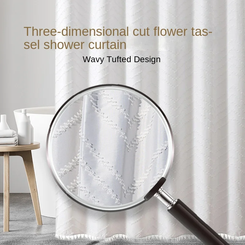 Штора для душа в богемном стиле с кисточками и трехмерным вырезом, водонепроницаемая светонепроницаемая перегородка для ванной комнаты
Штора для душа в богемном стиле с кисточками и трехмерным вырезом, водонепроницаемая светонепроницаемая перегородка для ванной комнаты