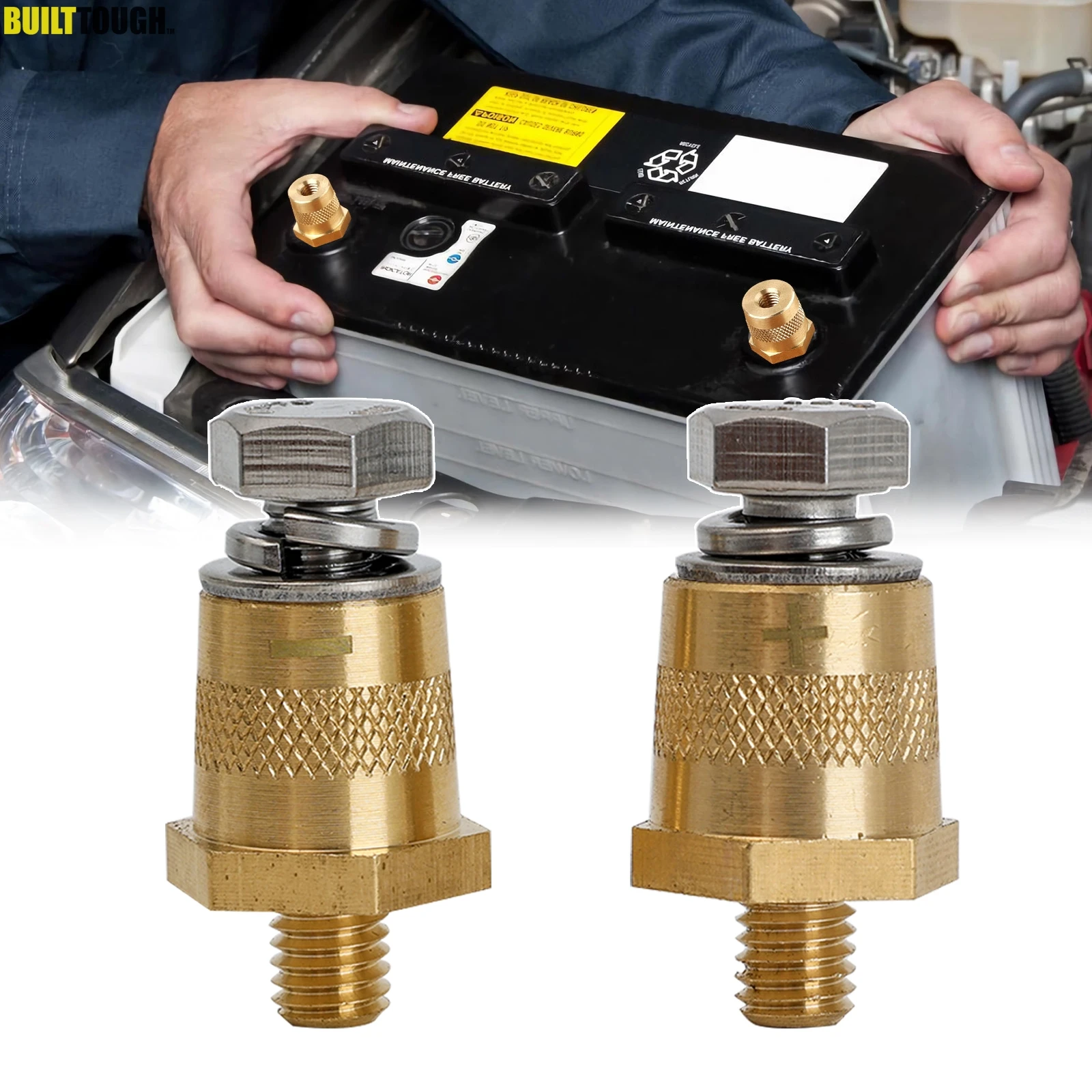 1 пара адаптеров для аккумуляторного столба, пара положительных отрицательных клемм для аккумуляторной стойки с наружной резьбой, разъем M8, адаптер для клемм, латунь 
1 пара адаптеров для аккумуляторного столба, пара положительных отрицательных клемм для аккумуляторной стойки с наружной резьбой, разъем M8, адаптер для клемм, латунь