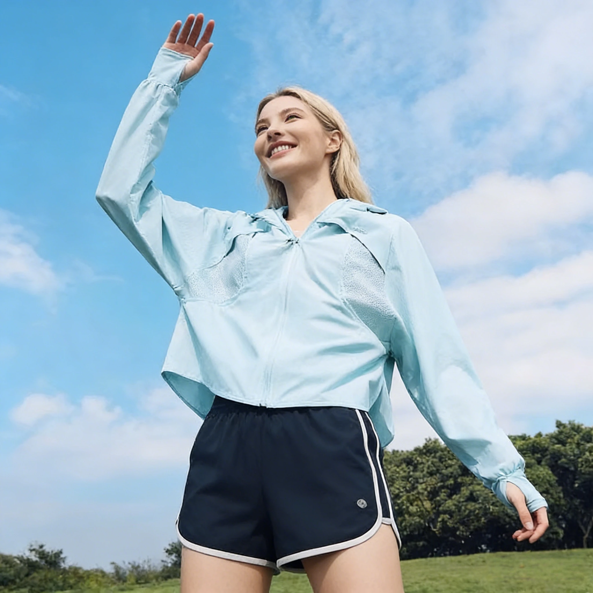 Ультралегкая дышащая женская солнцезащитная одежда AS828: летняя охлаждающая куртка из ледяного шелка с защитой от УФ-излучения, свободного кроя
Ультралегкая дышащая женская солнцезащитная одежда AS828: летняя охлаждающая куртка из ледяного шелка с защитой от УФ-излучения, свободного кроя