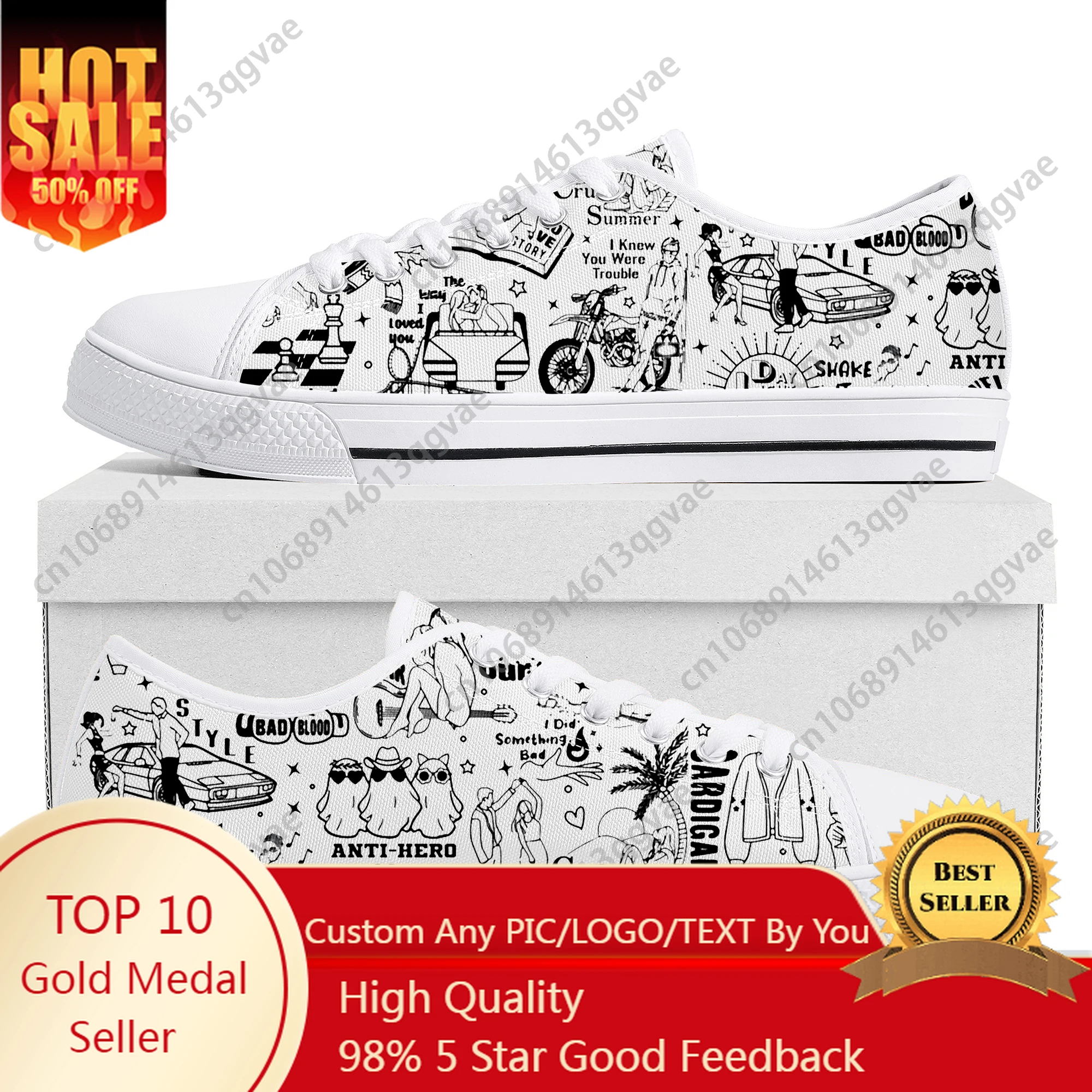 Hot 1989 American Singer S-Swifties Low Top Sneakers Womens Mens Teenager High Quality Shoes Tailor-Made Canvas Sneaker Shoe
Hot 1989 American Singer S-Swifties Low Top Sneakers Womens Mens Teenager High Quality Shoes Tailor-Made Canvas Sneaker Shoe
