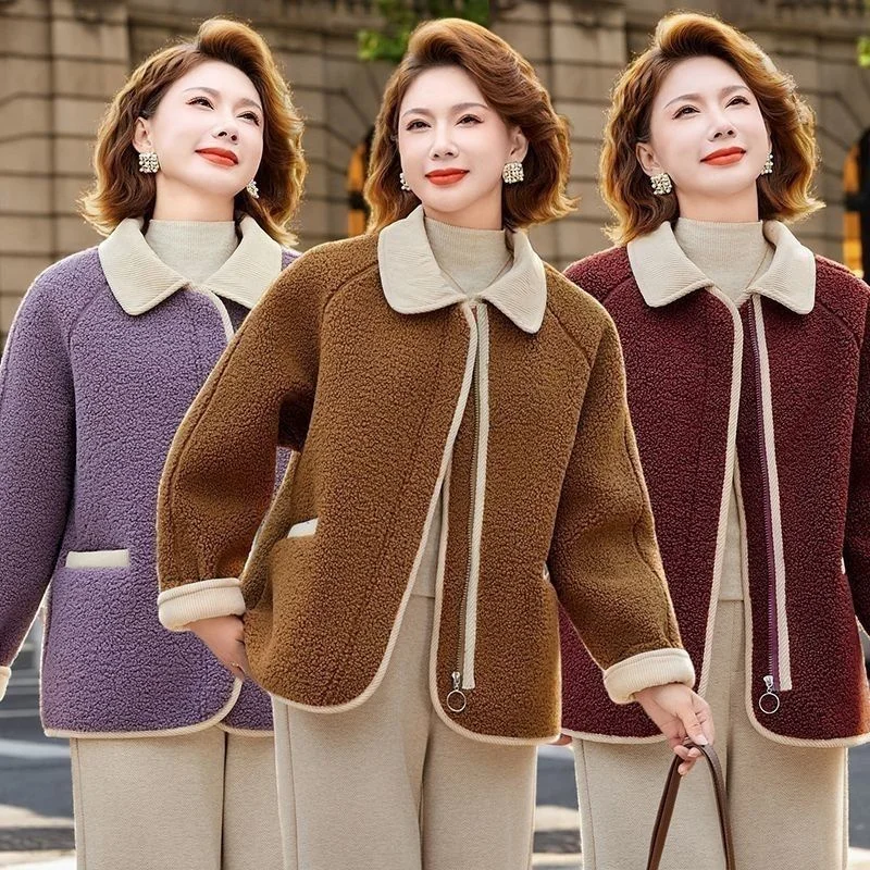 Гранулированное бархатное стеганое шерстяное пальто, женское осенне-зимнее новое и пожилое теплое пальто для полных мам с высококачественным контрастным женским пальто
Гранулированное бархатное стеганое шерстяное пальто, женское осенне-зимнее новое и пожилое теплое пальто для полных мам с высококачественным контрастным женским пальто