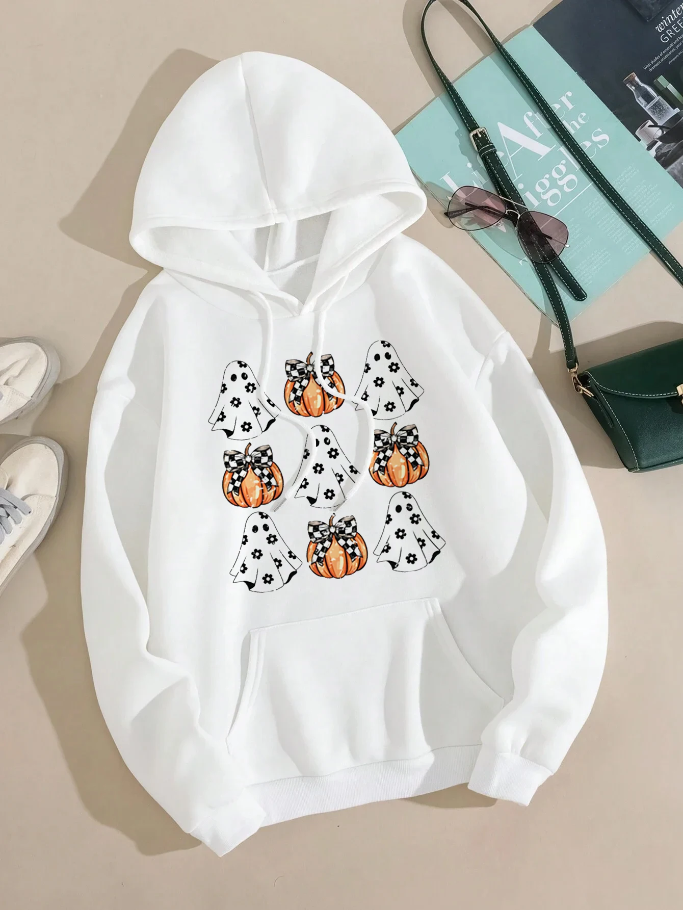 Women Fashion Halloween Ghost Pumpkin Print Round Neck Pullover Casual Sports Outdoor Sleeved Women Hooded/hooded Sweatshirt
Women Fashion Halloween Ghost Pumpkin Print Round Neck Pullover Casual Sports Outdoor Sleeved Women Hooded/hooded Sweatshirt