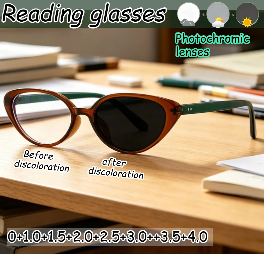 Photochromic Cat Eye Reading Glasses Retro Red Frame Presbyopic Glasses Light Sensitive Anti Blue Light Eyeglasses +1.0 To +4.0
Photochromic Cat Eye Reading Glasses Retro Red Frame Presbyopic Glasses Light Sensitive Anti Blue Light Eyeglasses +1.0 To +4.0
