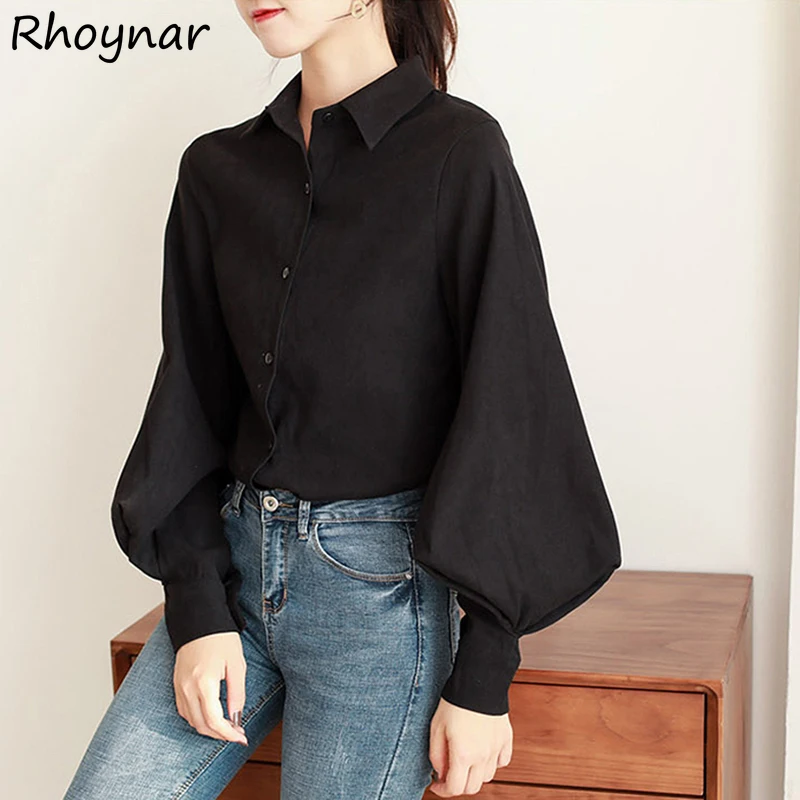 Solid Shirts Women Summer Korean Fashion Stylish Lantern Sleeve Leisure Simple All-match Temperament Tops Spring Office Ladies
Solid Shirts Women Summer Korean Fashion Stylish Lantern Sleeve Leisure Simple All-match Temperament Tops Spring Office Ladies