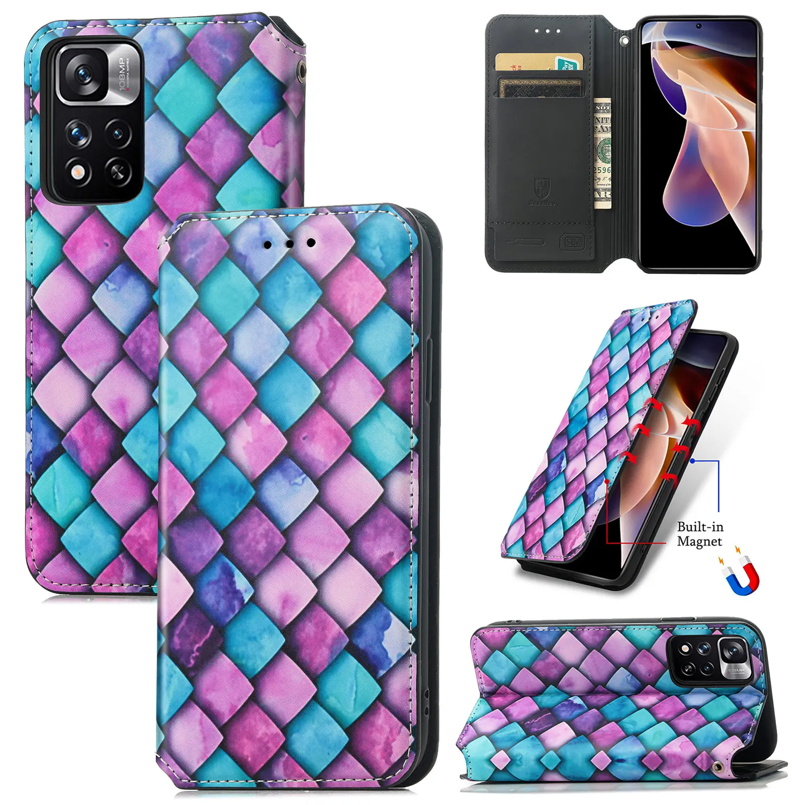 Anti-Knock Protective Leather Case for Xiaomi Redmi Note 11 Pro 11S Note11+ 5G Note 11 Card Slot Phone Bag Cover
Anti-Knock Protective Leather Case for Xiaomi Redmi Note 11 Pro 11S Note11+ 5G Note 11 Card Slot Phone Bag Cover