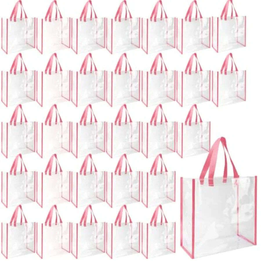 30 Pack 12x12x6 Inch Clear Tote Bag Stadium Approved Bulk Plastic Beach Tote Gift Bag with Handle for Gym Sports 30 Pack 12x12x
30 Pack 12x12x6 Inch Clear Tote Bag Stadium Approved Bulk Plastic Beach Tote Gift Bag with Handle for Gym Sports 30 Pack 12x12x