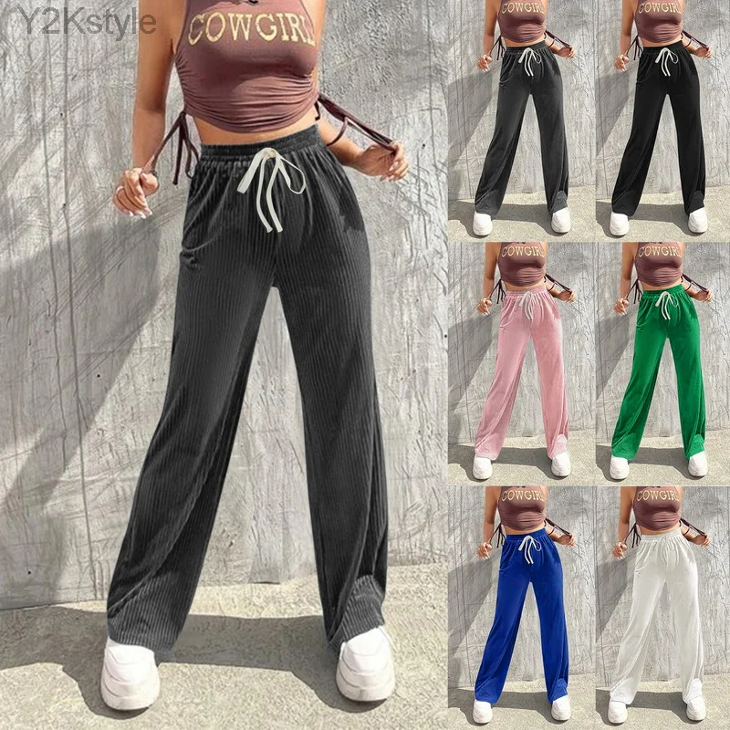 2023 New summer Lace Up Pants Women Velvet Wide Leg Pants High Waist Straight Pant Korean Loose Sweatpants Warm Long Trousers
2023 New summer Lace Up Pants Women Velvet Wide Leg Pants High Waist Straight Pant Korean Loose Sweatpants Warm Long Trousers