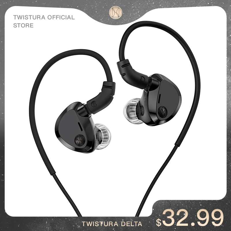 Наушники-мониторы TWISTURA Delta In Ear Monitors с одним динамическим драйвером, Hi-Fi, для любых сценариев использования, проводные игровые гарнитуры со съемным кабелем и микрофоном
Наушники-мониторы TWISTURA Delta In Ear Monitors с одним динамическим драйвером, Hi-Fi, для любых сценариев использования, проводные игровые гарнитуры со съемным кабелем и микрофоном