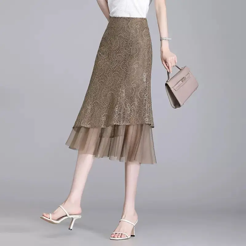 Lace Female Skirts High Waist Mesh Women's Skirt Midi Streetwear Summer 2025 Stylish Y2k Vintage Aesthetic Modest Casual Cheap V
Lace Female Skirts High Waist Mesh Women's Skirt Midi Streetwear Summer 2025 Stylish Y2k Vintage Aesthetic Modest Casual Cheap V