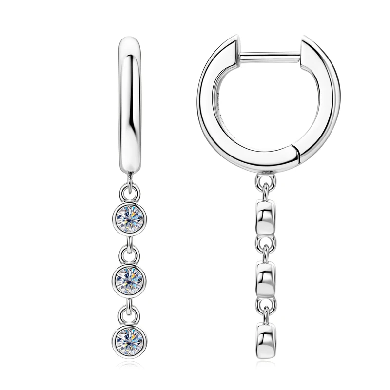 Real D Color 2.5mm Full Moissanite Tassel Hoop Earrings For Women 100% 925 Silver Original Drop Earrings 2023 Trend Fine Jewelry
Real D Color 2.5mm Full Moissanite Tassel Hoop Earrings For Women 100% 925 Silver Original Drop Earrings 2023 Trend Fine Jewelry