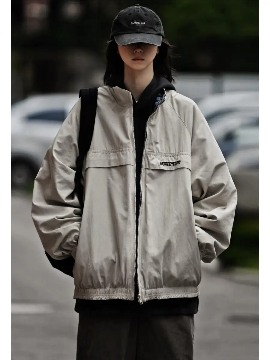 ex American Retro Plaid Double-Sided Wear Loose Casual Collar Jaet Spring Autumn Casual Wear for Men And Women
ex American Retro Plaid Double-Sided Wear Loose Casual Collar Jaet Spring Autumn Casual Wear for Men And Women