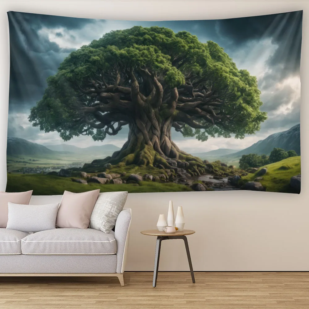 Green Life Tree Tapestry Multi Size Wall Decoration Living Room Sofa Wall Hanging Painting Bedroom Bedhead Background Cloth
Green Life Tree Tapestry Multi Size Wall Decoration Living Room Sofa Wall Hanging Painting Bedroom Bedhead Background Cloth