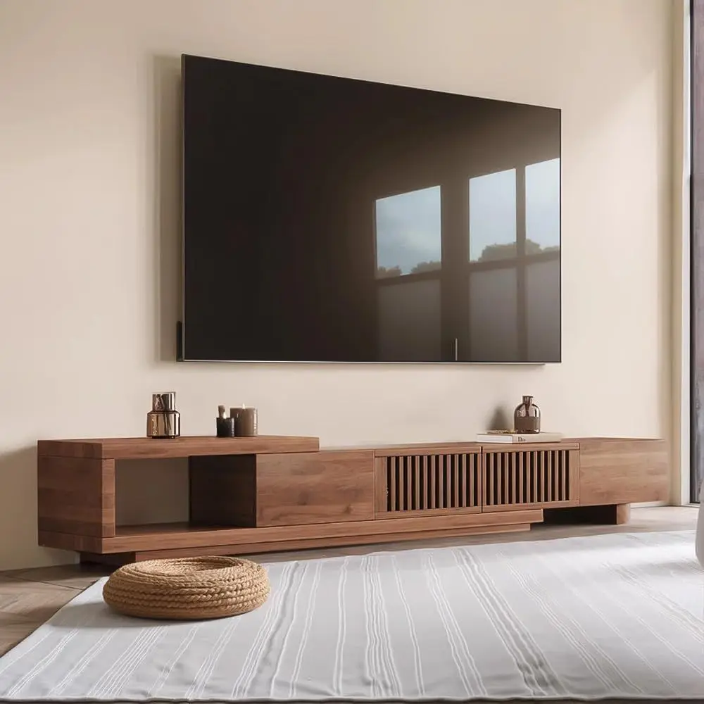 70-90 Inch TV Stand with 4 Storage Cabinets, Suitable for Living Room or Bedroom, Walnut Finish
70-90 Inch TV Stand with 4 Storage Cabinets, Suitable for Living Room or Bedroom, Walnut Finish