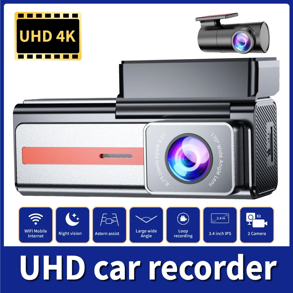 3.4Inch Touch IPS Hidden Dash cam Car DVR HD 4K Front Rear Dual lens Wide Angle WiFi GPS G-Sensor Black Box Car Accessories
3.4Inch Touch IPS Hidden Dash cam Car DVR HD 4K Front Rear Dual lens Wide Angle WiFi GPS G-Sensor Black Box Car Accessories