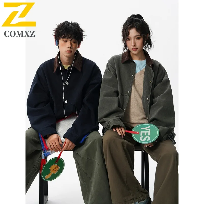 2025 Men American Style Classic Workwear Jacket Distressed Cotton Coat Loose Fit Trendy Street Fashion Autumn Windbreaker
2025 Men American Style Classic Workwear Jacket Distressed Cotton Coat Loose Fit Trendy Street Fashion Autumn Windbreaker
