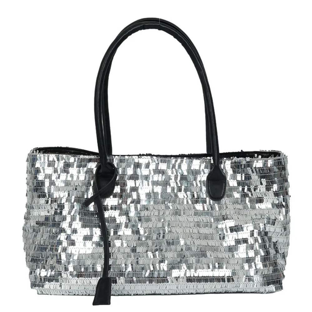 Portable Shiny Sequin Tote Bag Fashion Large Glitter Shoulder Bag Underarm Bag Sequined Evening Bag Shopping
Portable Shiny Sequin Tote Bag Fashion Large Glitter Shoulder Bag Underarm Bag Sequined Evening Bag Shopping
