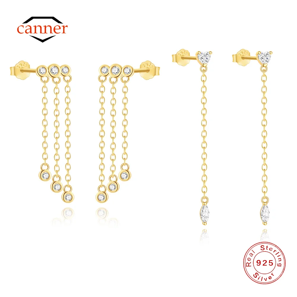 CANNER 925 Sterling Silver Long Tassel Chain Love Horse Eye Zircon Drop Earrings For Women Ins Minimalism Earrings Fine Jewelry
CANNER 925 Sterling Silver Long Tassel Chain Love Horse Eye Zircon Drop Earrings For Women Ins Minimalism Earrings Fine Jewelry