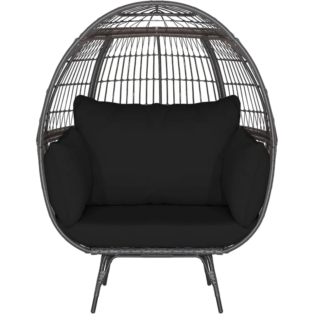 PE Wicker Egg Chair, with Cushions and Pillows, Steel Frame Basket Chair for Garden, Deck, Balcony, Outdoor Patio Lounge Chair
PE Wicker Egg Chair, with Cushions and Pillows, Steel Frame Basket Chair for Garden, Deck, Balcony, Outdoor Patio Lounge Chair