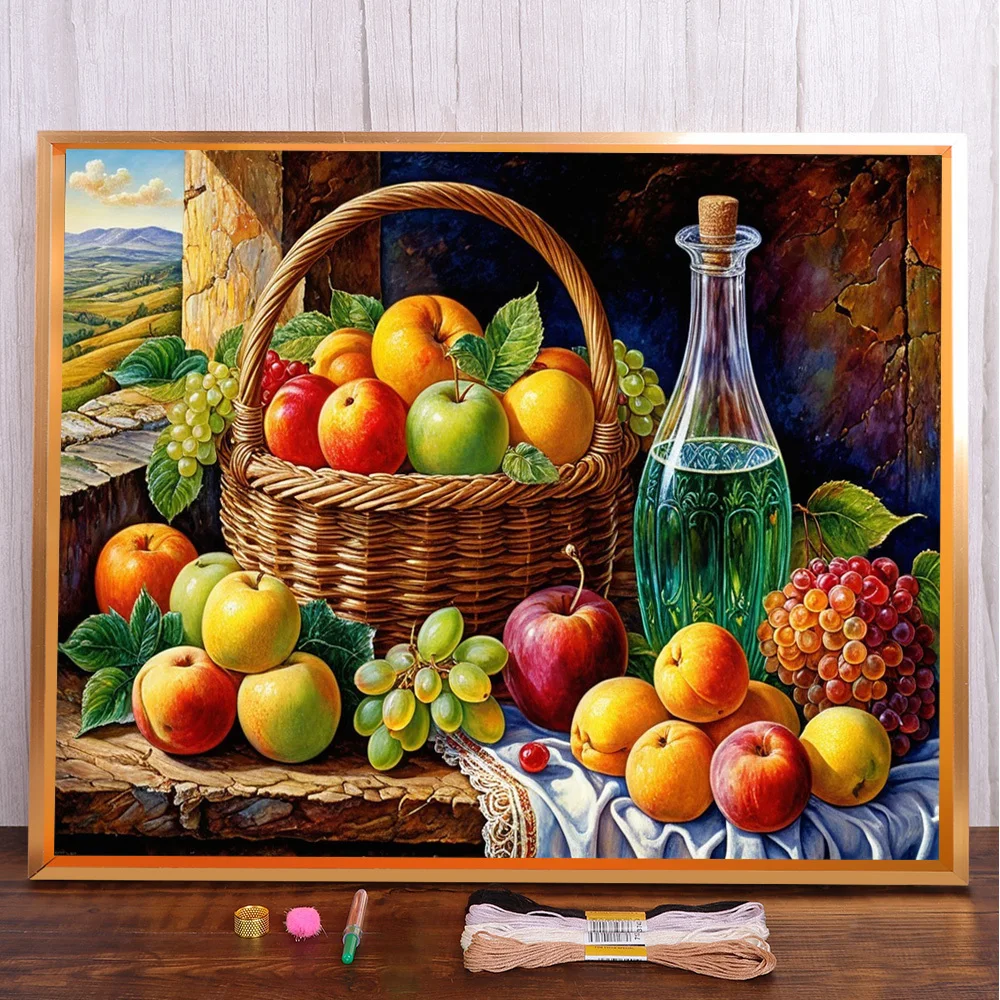 Still Life Fruit Pre-Printed Cross-Stitch Patterns DIY Embroidery Needlework Sewing Handiwork Hobby Stamped Wholesale Package
Still Life Fruit Pre-Printed Cross-Stitch Patterns DIY Embroidery Needlework Sewing Handiwork Hobby Stamped Wholesale Package