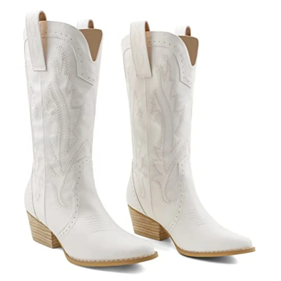 Zzheels Women Mid-calf Cowboy Boots Pointy Toe Boot Embroide Western Cowgirl Boots Chunky Heels
Zzheels Women Mid-calf Cowboy Boots Pointy Toe Boot Embroide Western Cowgirl Boots Chunky Heels