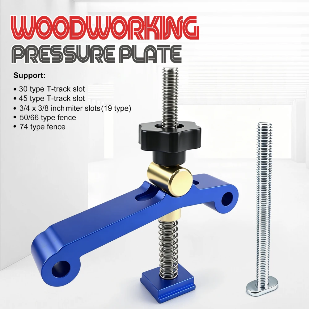 Universal Woodworking Hold Down Clamp | Fits 30/45 T-Track, 3/4"x3/8" Miter Slot & 50/66/74 Fence
Universal Woodworking Hold Down Clamp | Fits 30/45 T-Track, 3/4"x3/8" Miter Slot & 50/66/74 Fence