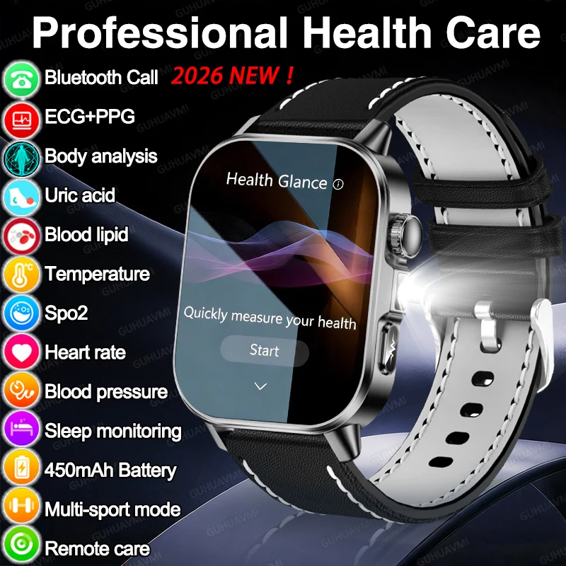 2026 New Health Treatment Manage Smart Watch Uric Acid Blood Fat BP ECG Bracelet Men Bluetooth Call Health Tracking Smartwatch
2026 New Health Treatment Manage Smart Watch Uric Acid Blood Fat BP ECG Bracelet Men Bluetooth Call Health Tracking Smartwatch