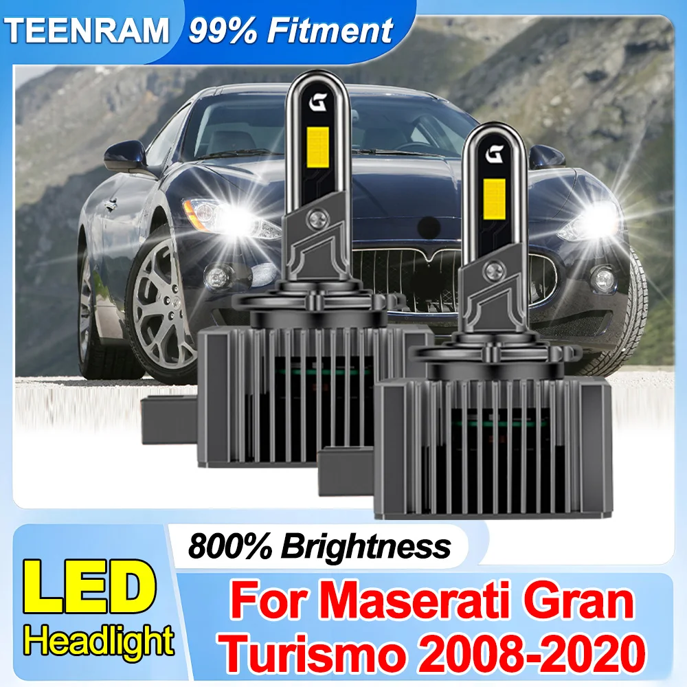 2PCS Headlight D1S D1R LED Headlamp Bulbs 50000LM Car Turbo Lamps With Cooling Fan For Maserati GranTurismo 2008-2020 2019 2018
2PCS Headlight D1S D1R LED Headlamp Bulbs 50000LM Car Turbo Lamps With Cooling Fan For Maserati GranTurismo 2008-2020 2019 2018