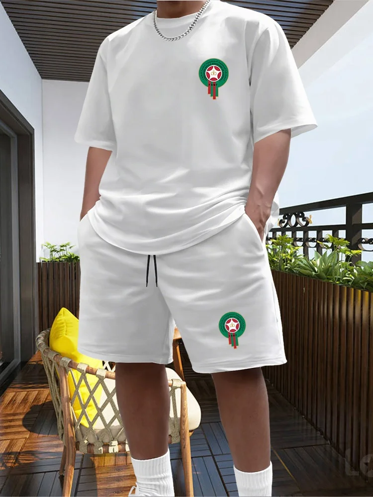 2026 New Men's Sportswear Short Sleeved T-shirt and Sports Shorts Summer Casual Jogging Pants Set Men's Two-piece Set
2026 New Men's Sportswear Short Sleeved T-shirt and Sports Shorts Summer Casual Jogging Pants Set Men's Two-piece Set