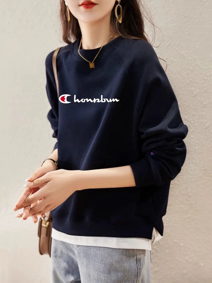 Spring and Autumn Round Neck Fake Two Piece Sweetheart for Women's Style Versatile Side Split Loose Slimming Top
Spring and Autumn Round Neck Fake Two Piece Sweetheart for Women's Style Versatile Side Split Loose Slimming Top
