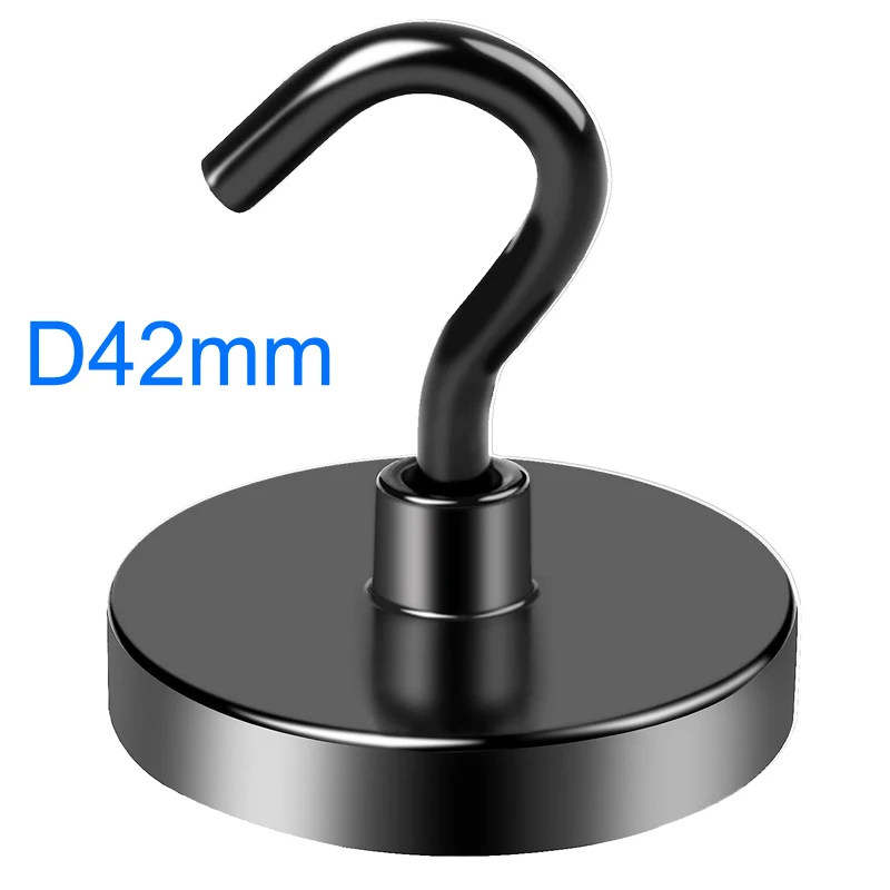 42mm Black Magnet Hooks with Epoxy Coating, Heavy Duty, Super Strong, Suitable for Home, Kitchen, Workplace, Office 66KG
42mm Black Magnet Hooks with Epoxy Coating, Heavy Duty, Super Strong, Suitable for Home, Kitchen, Workplace, Office 66KG