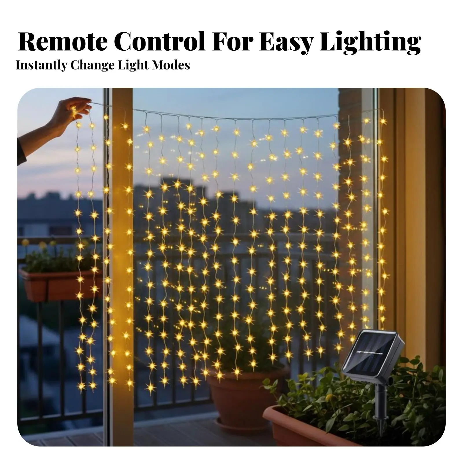Star Curtain LED Copper Wire, Universal Connector & Solar, Remote, Multi-Mode, IP44, Holiday, Wedding, Bedroom, Shop
Star Curtain LED Copper Wire, Universal Connector & Solar, Remote, Multi-Mode, IP44, Holiday, Wedding, Bedroom, Shop