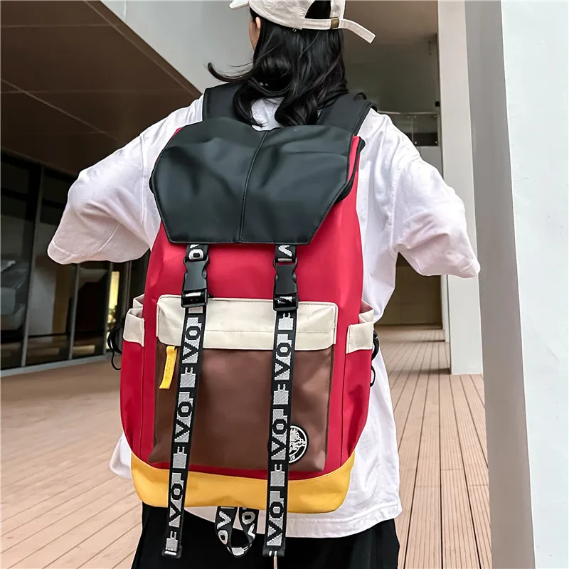 15 inch waterproof Backpack color matching new fashion trend leisure outdoor travel backpack student personalized schoolbag
15 inch waterproof Backpack color matching new fashion trend leisure outdoor travel backpack student personalized schoolbag