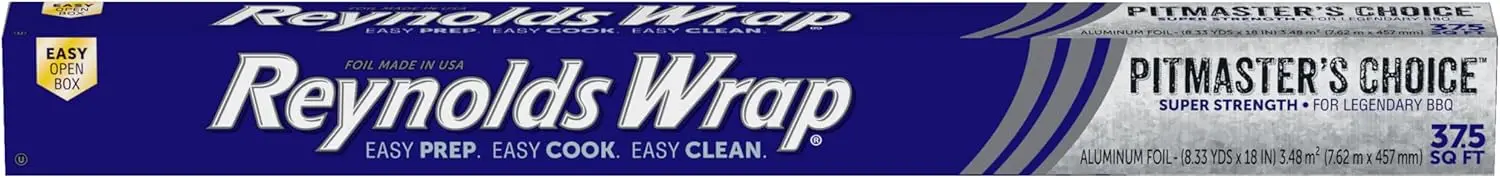 Extra Thick 18" Grill Foil, 25ft Roll, High Heat Resistant, 37.5 Sq Ft
Extra Thick 18" Grill Foil, 25ft Roll, High Heat Resistant, 37.5 Sq Ft