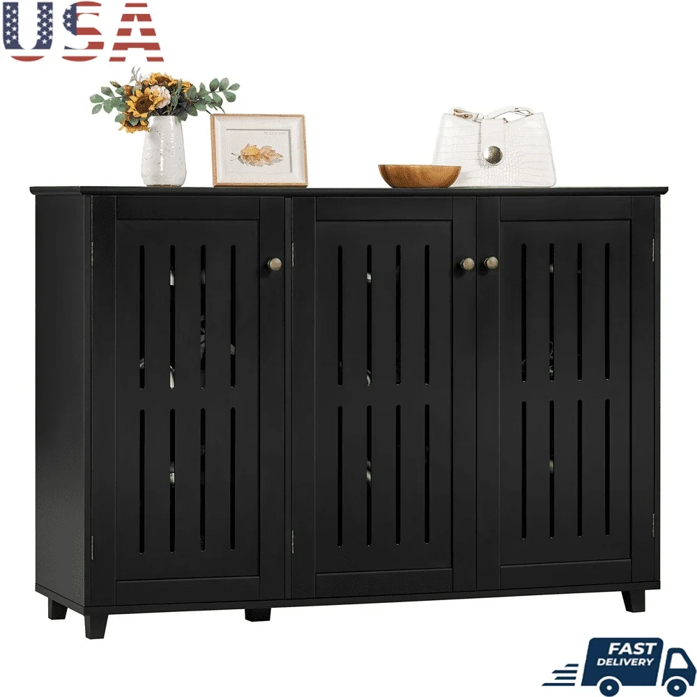 4 Tier Wooden Shoe Rack Storage Cabinet Louvered Doors Adjustable Shelving Durable MDF Organizer Boots and Sneakers
4 Tier Wooden Shoe Rack Storage Cabinet Louvered Doors Adjustable Shelving Durable MDF Organizer Boots and Sneakers