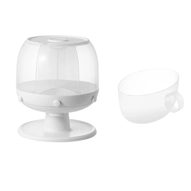1Set Sealed Cereal Dispenser 360 Rotating Miscellaneous Grain Storage Jar 6-Grid
1Set Sealed Cereal Dispenser 360 Rotating Miscellaneous Grain Storage Jar 6-Grid