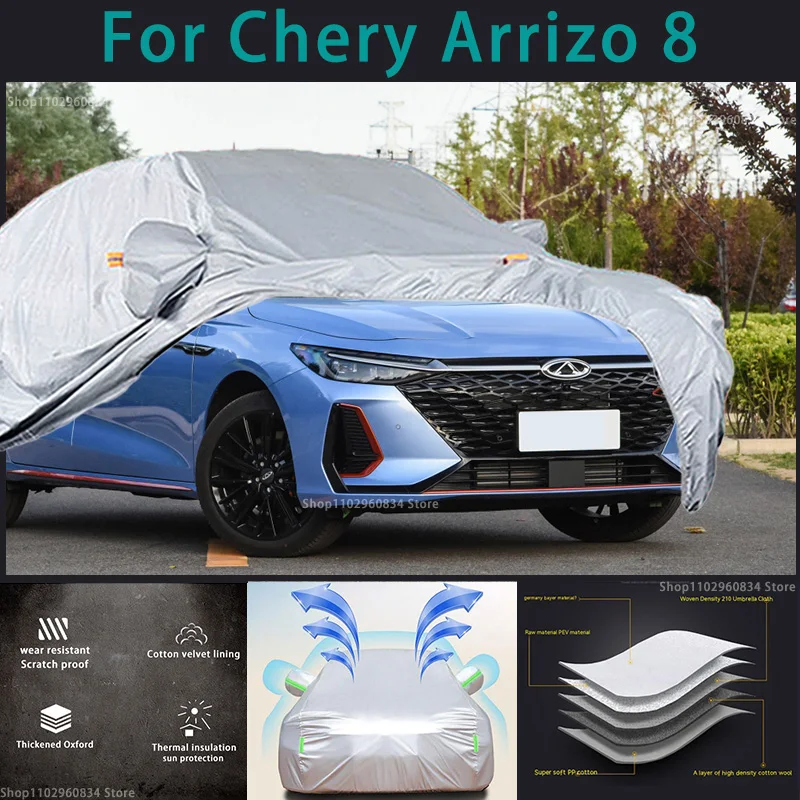 For CHERY Arrizo8 210T Waterproof Full Car Covers Outdoor Sun uv protection Dust Rain Snow Protective Auto Protective cover
For CHERY Arrizo8 210T Waterproof Full Car Covers Outdoor Sun uv protection Dust Rain Snow Protective Auto Protective cover