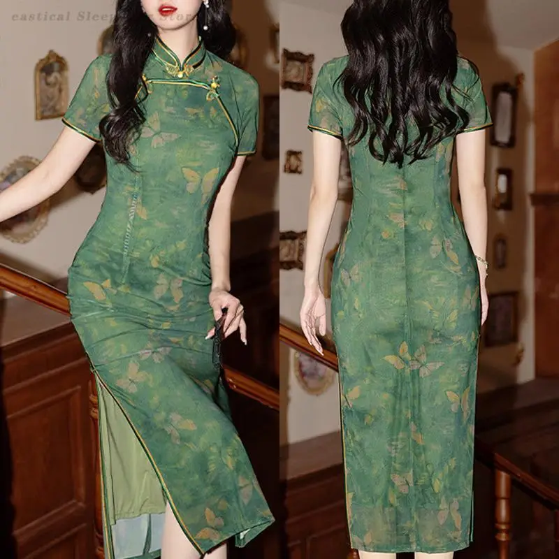 Large Size 3XL Qipaos Retro Style Cheongsam New Chinese Style Traditional Dress Ink Butterfly Qipao Classic Oriental Party Gown
Large Size 3XL Qipaos Retro Style Cheongsam New Chinese Style Traditional Dress Ink Butterfly Qipao Classic Oriental Party Gown