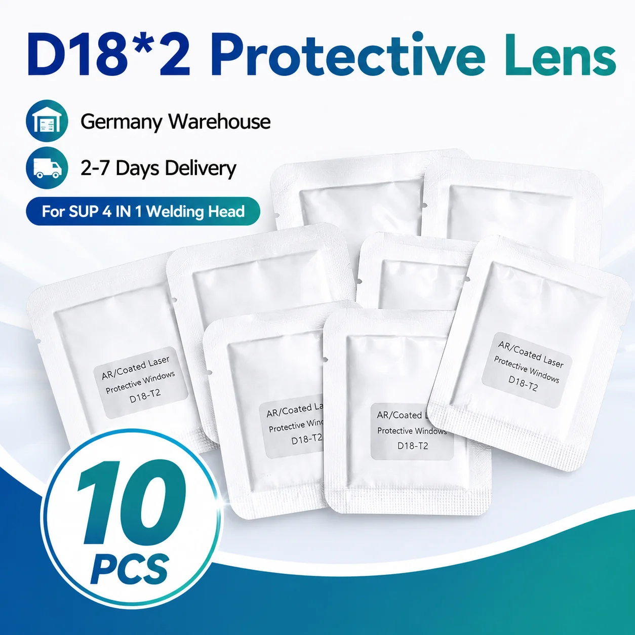 10PCS D18*2 Laser Welding Protect Lens D18x2 Laser Welder Protective Windows Welding Machine Part for SUP23T 28T 4 IN 1 Welding Head
10PCS D18*2 Laser Welding Protect Lens D18x2 Laser Welder Protective Windows Welding Machine Part for SUP23T 28T 4 IN 1 Welding Head