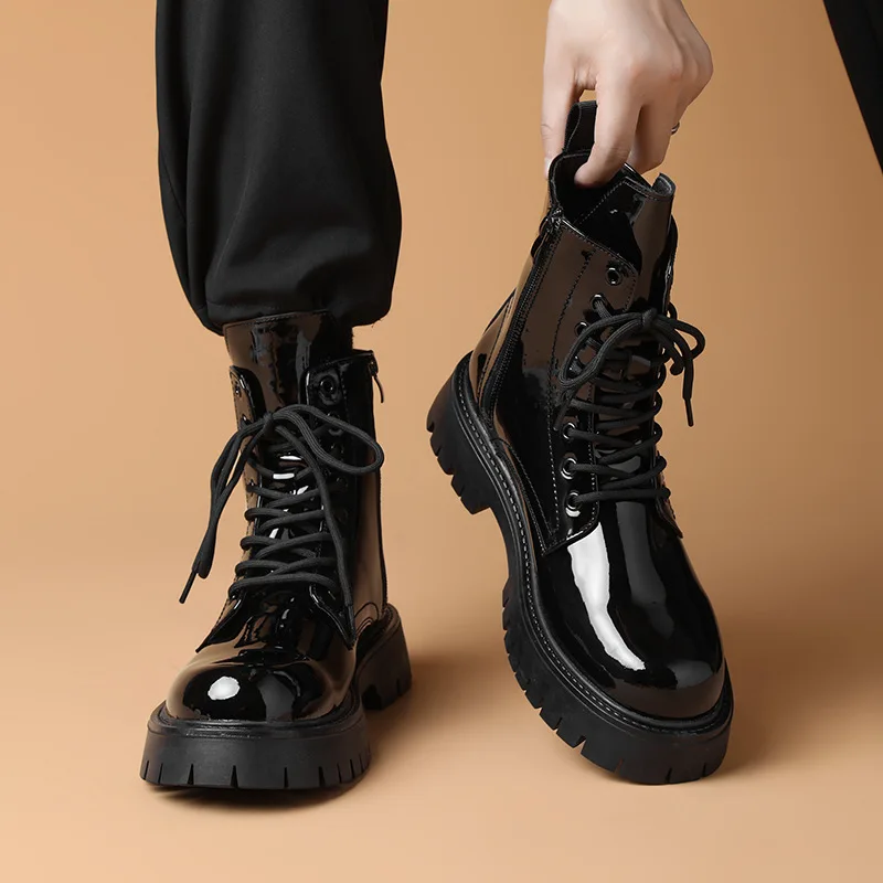 new arrival mens luxury fashion patent leather boots black trendy platform shoes cowboy long boot party nightclub high botas man
new arrival mens luxury fashion patent leather boots black trendy platform shoes cowboy long boot party nightclub high botas man
